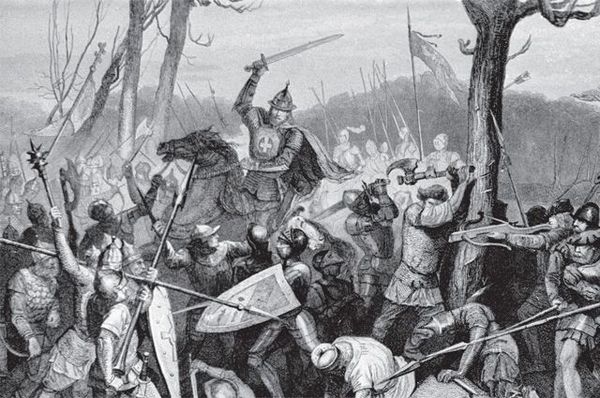 Битва князя Александра со шведами на Неве, после которой его и прозвали Невским. В. Васнецов