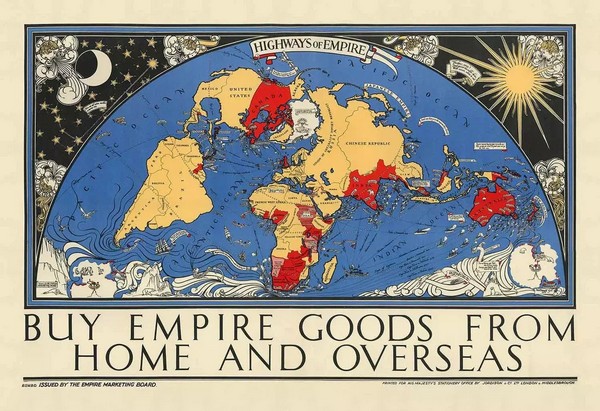 карта Мира Британской Империи, 1933 год