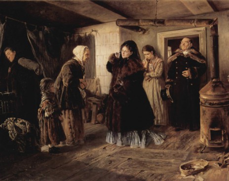 картина Посещение бедных художника Владимира Маковского