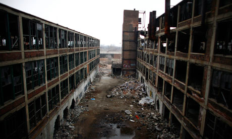 заброшенный завод в Детройте, США
