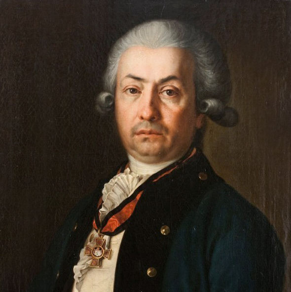 Портрет Федора Янковича де Мириево. Неизвестный художник с оригинала Левицкого 1790-х гг.