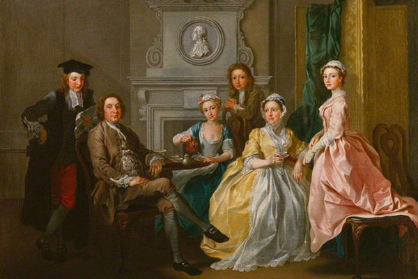 Джонатан Тайерс и его семья. Картина Фрэнсиса Хэймана, 1740 год