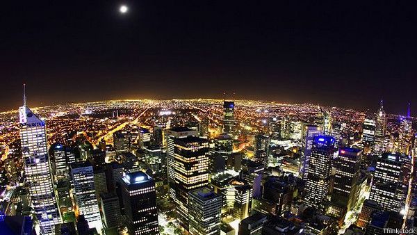 Мельбурн ночью