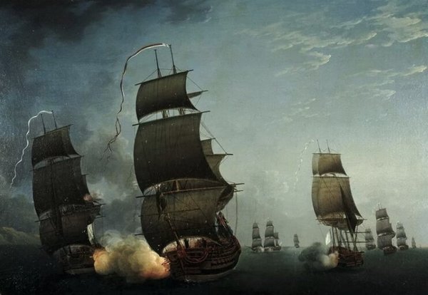 первый открытый конфликт произошел в 1612 г., когда португальский флот совершил неудачную попытку заблокировать и уничтожить 4 корабля британской Ост-Индской компании