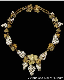 ожерелье середины XIX века с натуральным жемчугом