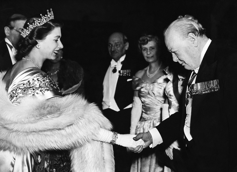 принцесса Елизавета и Уинстон Черчилль, март 1950 года