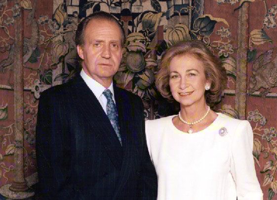 испанский король Хуан Карлос I и королева София